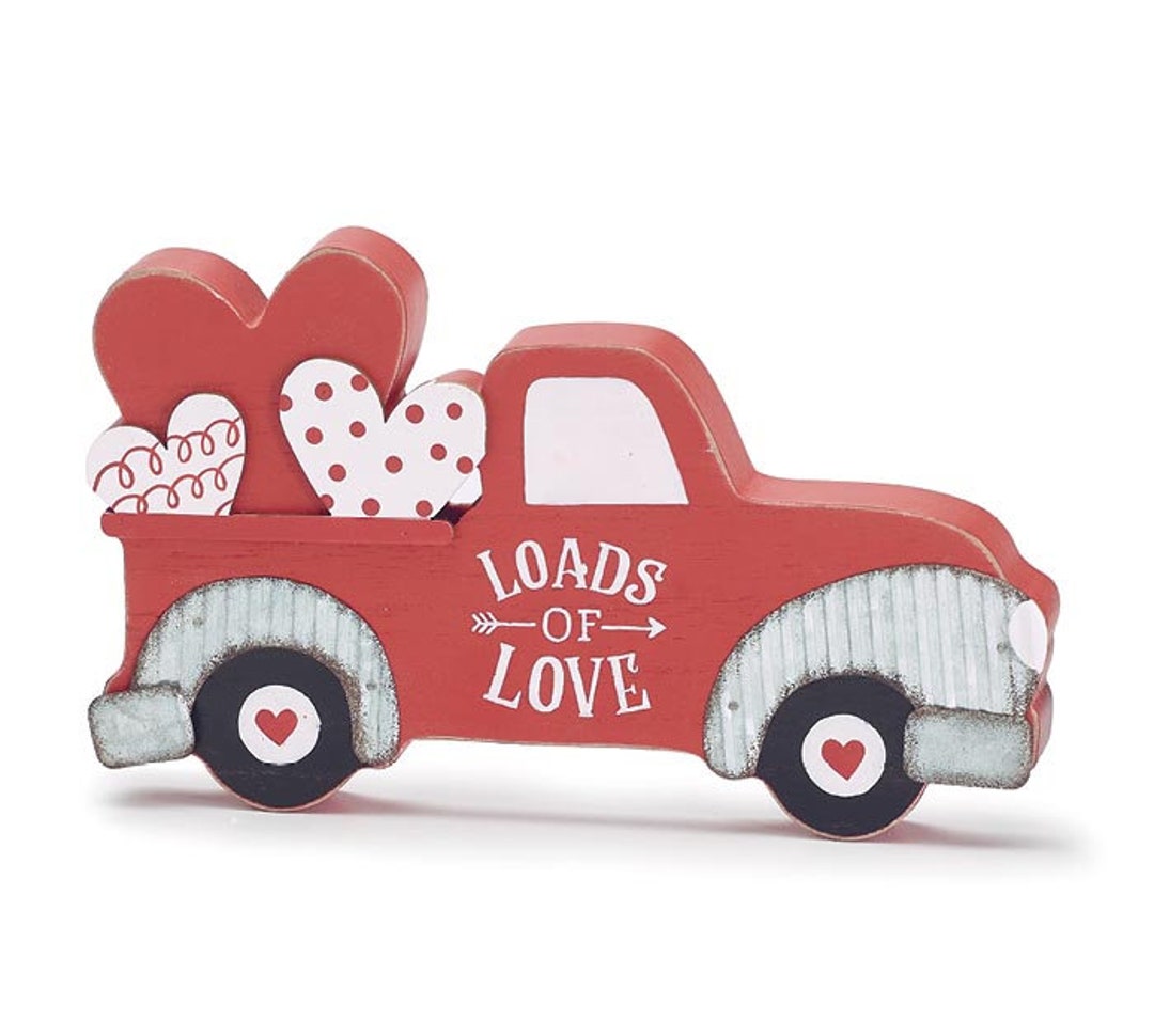 Loads of Love Truck Shelf Sitter, Wooden Decor, Love Truck Etsy