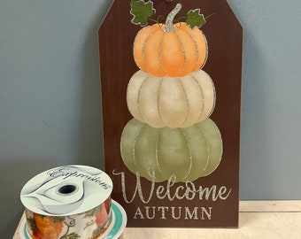 Teken en lint Kit, Krans kit, DIY, Herfst, Herfst, Deurhanger, bijlage kit