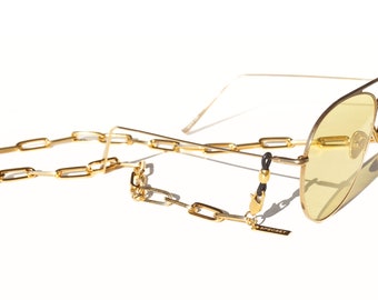 Chunky Metal Glasses Chain | Unisex Paperclip Link Eyewear Strap | Stainless Steel Necklace