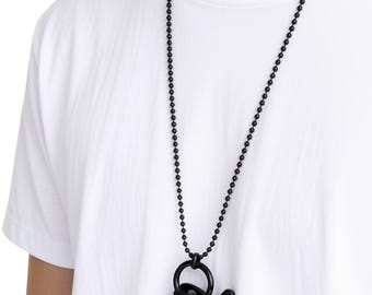 Minimalist Black Eyeglass Chain | Glasses Holder Necklace | Unisex Lanyard