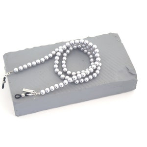 Silver Pearl Glasses Chain | Women Pearl Necklace for Eyeglasses | Unique Gift for Her