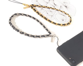 Classic C Phone Charm Strap in Gold or Silver Stainless Steel | Mobile Accessories