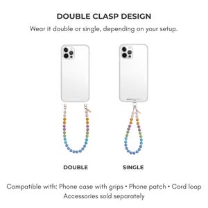 Correa de teléfono de cadena plateada, cadena de teléfono plateada gruesa, cordón de muñeca multiusos para teléfonos móviles y bolsos, accesorio llamativo, regalo único imagen 7