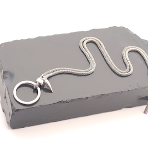 Silver Glasses Lanyard - Snake Chain Ring Holder Necklace, Unisex Minimalistic Jewelry | SPECSET
