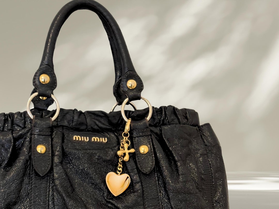 Initial and Heart Bag Charm | Gold Heart Keychain | Custom Purse Charm ...