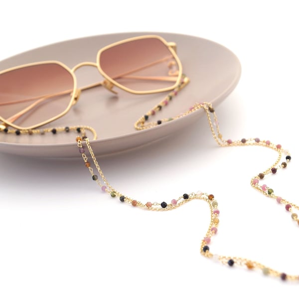 Gold Eyeglass Chain Etsy