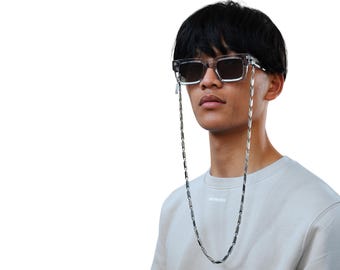 Geometric Glasses Chain | Chunky Metal Eyewear Strap | Unisex Necklace Gift