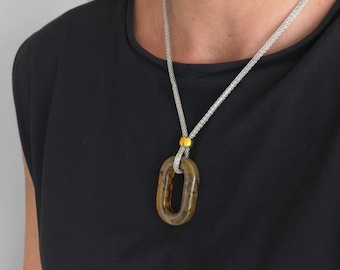 Glasses Lanyard | Silver or Black Snake Chain Pendant Necklace | Everyday Accessory