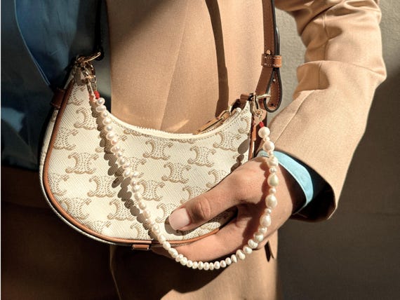 Pearl bag charm cheap