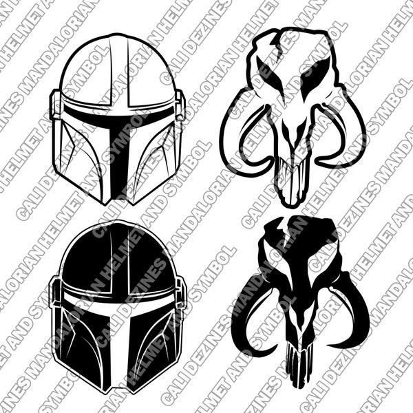 Mandalorian helm en symbool