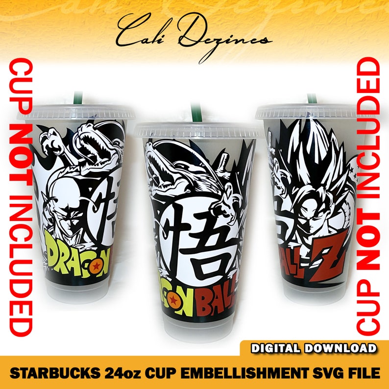 Dragon Ball Z Starbucks Cup Wrap | Etsy