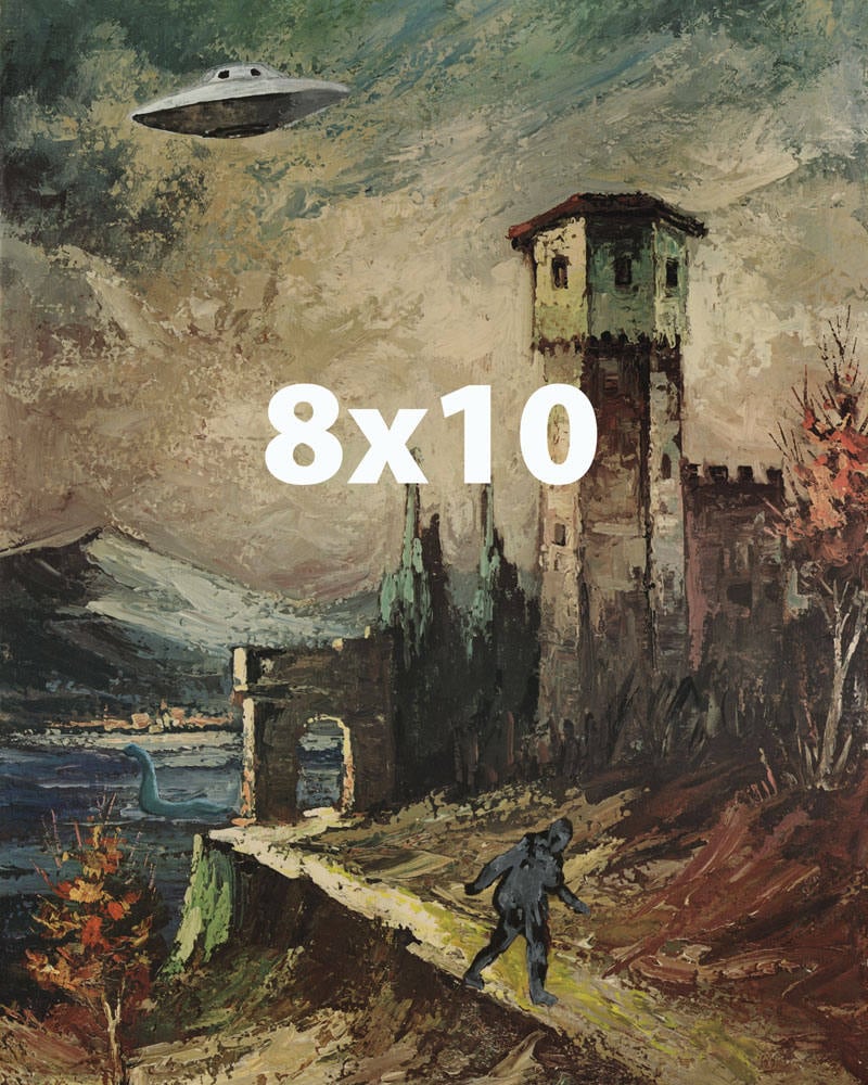 Art Parody Print - Conspiracy Theory - UFO - Bigfoot - Loch Ness