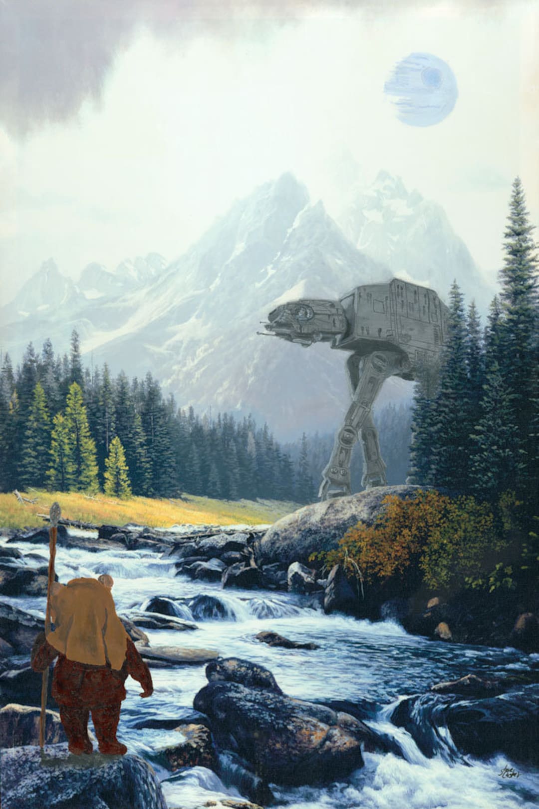 Star Wars Movie Art - Art Parody Print - Unwelcome Visitor to