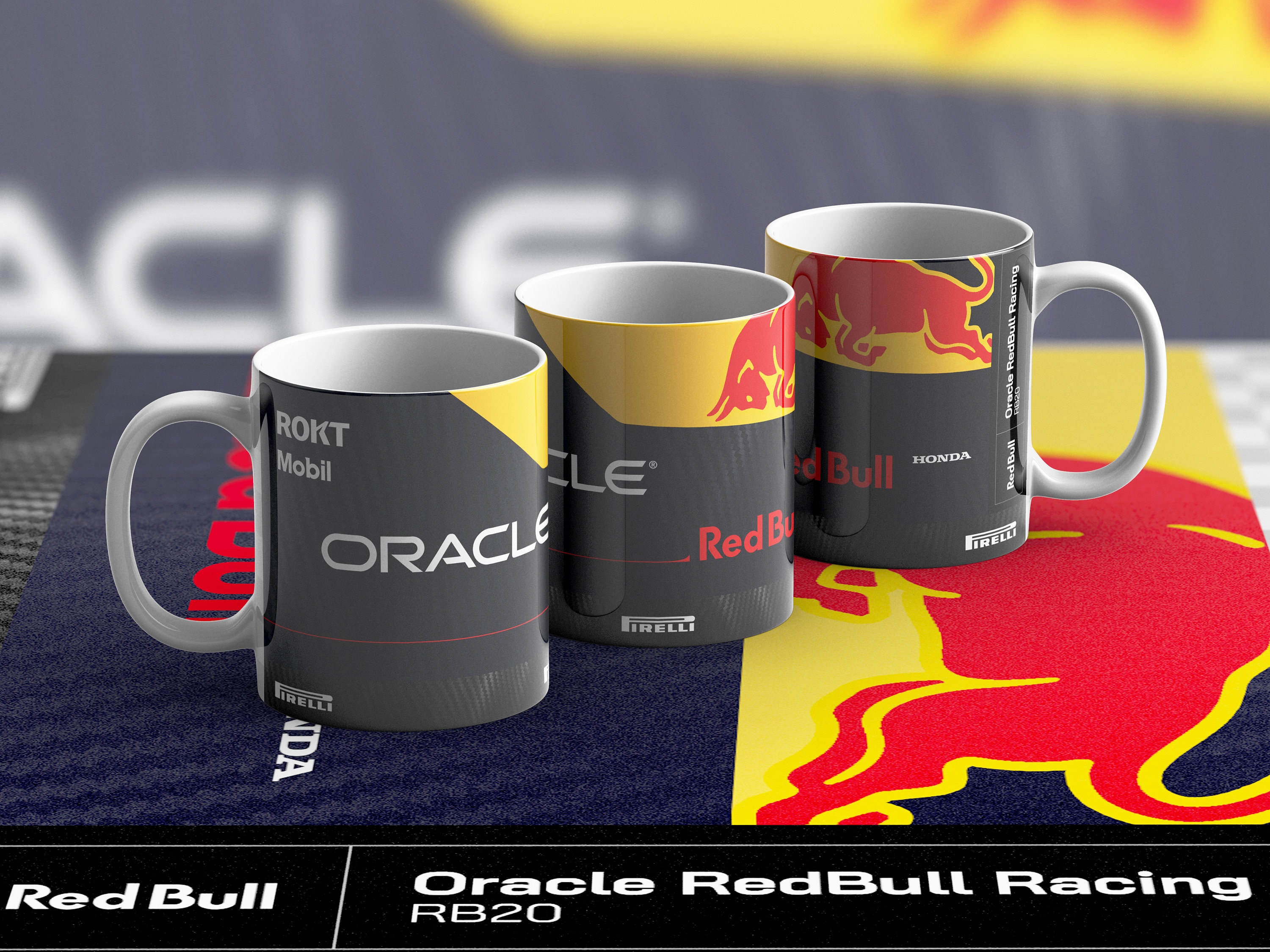 2024 Oracle Red Bull F1 Team Mug Custom Carbon Style Design