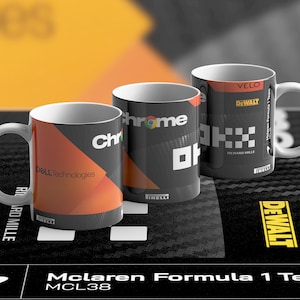 Tazza McLaren F1 Team 2024 Design personalizzato in stile carbonio Formula 1 Formula Uno