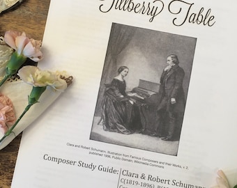 Clara and Robert Schumann Composer Study Guide 1800s