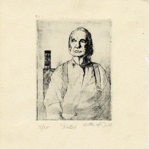 portrait etching