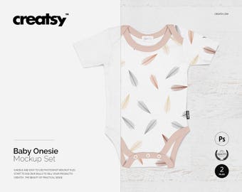 Download Free Baby Onesie Mockup Set, Baby Outfit, Personalised Baby Onesie, Baby Bodysuit, Custom Onesies, Custom Text, Kids Clothes, Toddler, Unisex PSD PSD Template