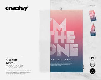 Download Free Kitchen Towels Mockup Set PSD Template