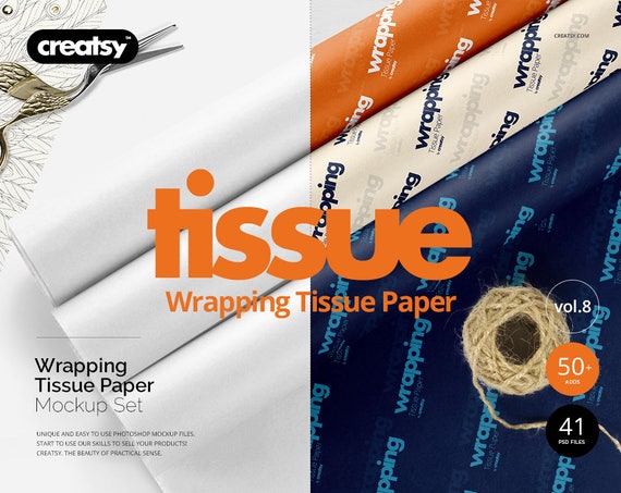 Wrapping Tissue Paper Mockup Set Paper Template Digital Paper Mary Christmas Pictures Free Mockups Download