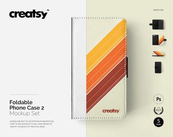 Download Free Foldable Phone Case 2 Mockup Set Iphone 7 Leather Phone Case Iphone Case Template Custom Phone Case Folded Case All Free Psd Mockup PSD Mockup Template