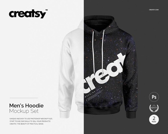 Mens Hoodie Mockup Set Man Blouse Mockup Men Woman