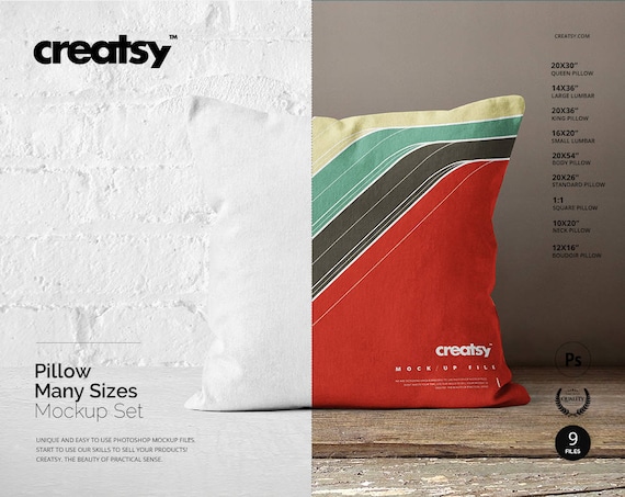 Pillow Mockup Many Sizes Set Throw Pillow Template Pillow