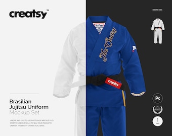 Download Brasilian Jiu Jitsu Uniform Mockup, Sport Mockup, Karate mockup, Judo Template, Belt Tag, Label ...