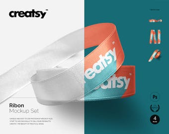 Download Ribbon Mockup Set, Roll Mockup, - Free Download PSD Mockup Templates