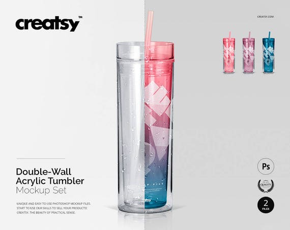 Download Free Doublewall Acrylic Tumbler Mockup Set Plastic Water Bottle Gym (PSD) - Download Free ...