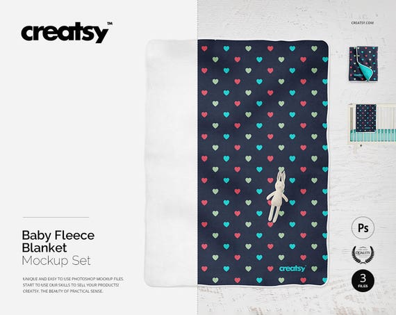 Download Baby Fleece Blanket Mockup Set Crib Decor Throw Blanket Free 751631 Psd Mockup Templates Creative Best Design For Download