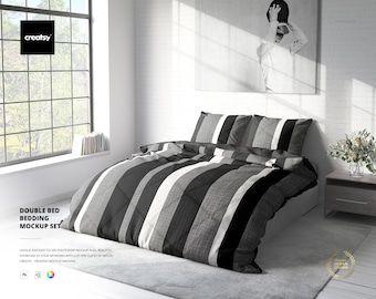 Download Bed Sheet Mockup Etsy