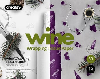 Download Free Wine Wrapping Tissue Paper Mockup Set Wrapping Paper Template Custom Paper Wine Packaging Christmas Packaging Wrapping Paper Psd Premium And Free Mock Up Templates PSD Mockup Template
