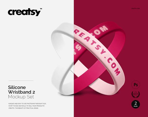 Download Free Silicone Wristband 2 Mockup Set Custom Wristband ...
