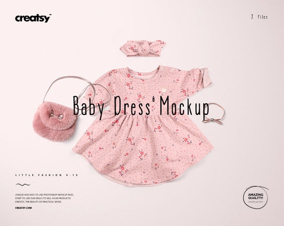 Baby Dress 6 Headband Mockup Set Little Fashion Baby Dress 6 Headband Mockup Set Little Fashion