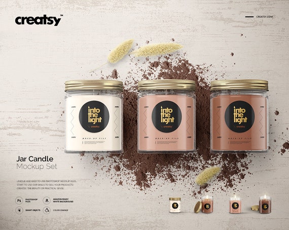 Download Jar Candle Mockup Set Candle Mockup Candle Template Jar Mockup Generator All Download Mockup Background