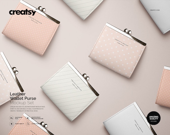 Download Leather Wallet Purse Mockup Set Coin Bag Template Custom Mockups Free Psd Templates