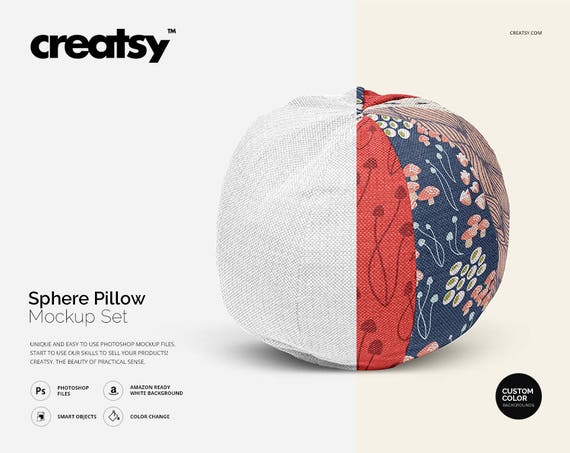 Sphere Pillow Mockup Set Custom Pillow Pillow Template Personalized Sphere Pillow Mockup Set Custom Pillow Pillow Template Personalized