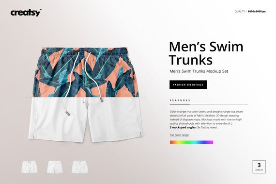 custom mens swim trunks