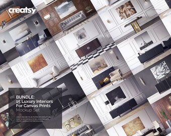 Luxury Interiors For Canvas Prints Mockup Bundle Canvas Templates Bundle Square Booklet Psd Mockup All Free Mockups