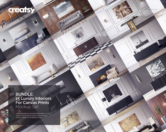 Luxury Interiors For Canvas Prints Mockup Bundle Canvas Templates Luxury Interiors For Canvas Prints Mockup Bundle Canvas Templates