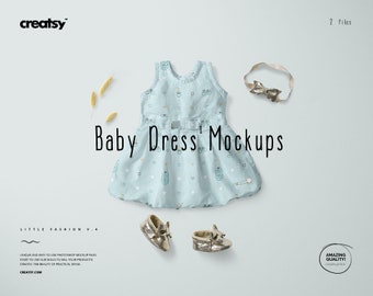 Download Baby Dress Mockup Set 1 Little Fashion Series Vol 4 Dress Mockup Custom Dress Girls Dress Template Pattern Dowbload Psd Mockups Templates