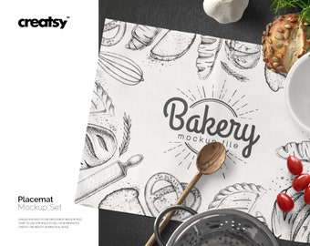 Download Placemat Mockup Set, Placemat Template, Custom Napkin ...