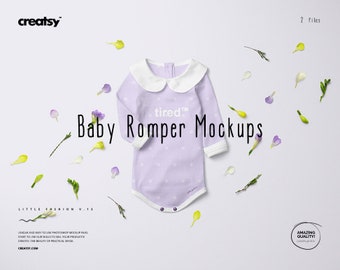 Baby Romper Mockup Set (Little Fashion Series: VOL.13), Baby Body Suit