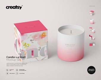 Download Candle And Box Mockup Set V 4 Mat Glass Candle Template Box Tempalte Magazine Cover Mockup Psd Free Download All Free Mockups PSD Mockup Templates