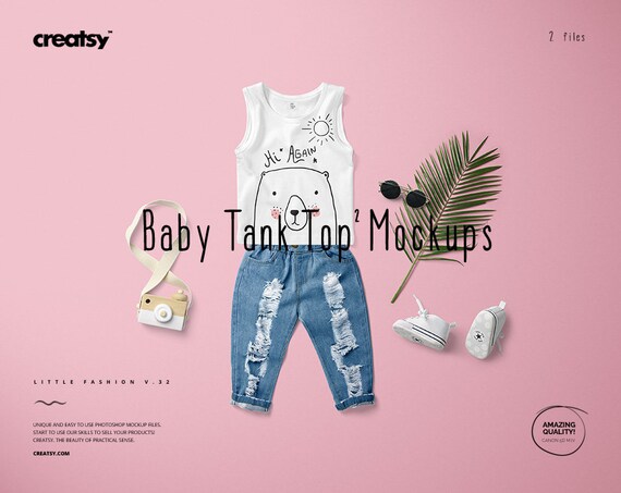 Baby Tank Top 2 Mockup Set Tank Mockup Tank Baby Tank Top 2 Mockup Set Tank Mockup Tank