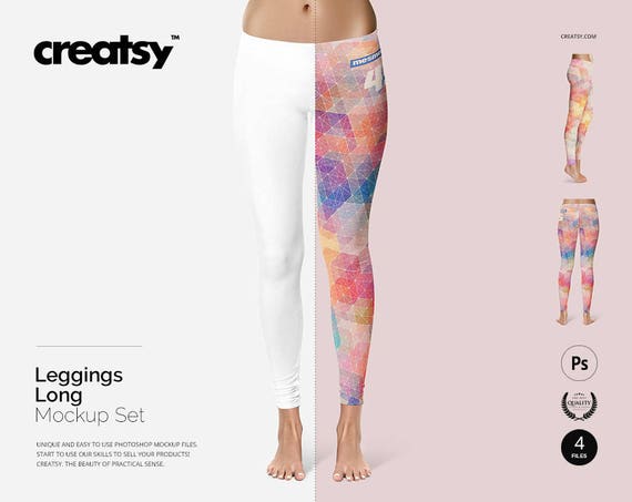 Leggings Long Mockup Set Sport Pants Women Leggings For