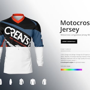 Motocross Jersey Mockup Set - Etsy