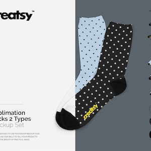 Sublimation Socks 2 Types Mockup Set