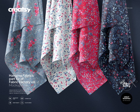Download Hanging Fabrics Mockup Part 62 Of Fabric Factory V 6 Etsy